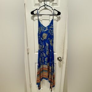 Floral Blue Maxi Dress- Womens Size S!!!